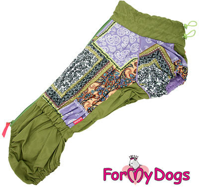 ForMyDogs Дождевик для вельш-корги Пэчворк зеленый для девочек ForMyDogs Дождевик для вельш-корги Пэчворк зеленый для девочек (фото)