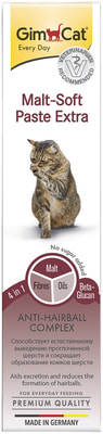 GimCat Паста для кошек для вывода шерсти из желудка Malt-Soft Paste Extra (фото)