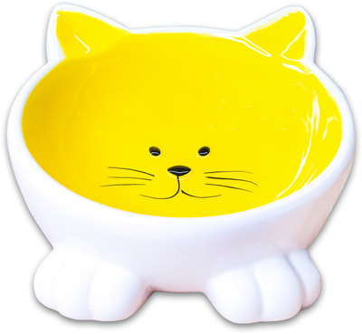 КерамикАрт Миска керамическая Мордочка кошки на ножках 100 мл (фото)