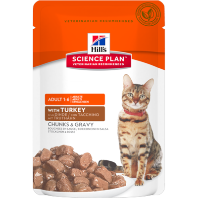 HILL'S SP Feline Adult Turkey Pouch.     