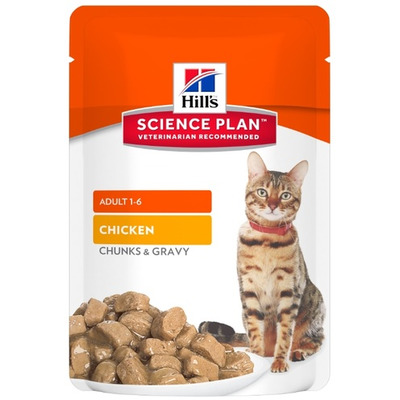 HILL'S Adult Optimal Care Chicken Влажный корм для взрослых кошек, курица (пауч)