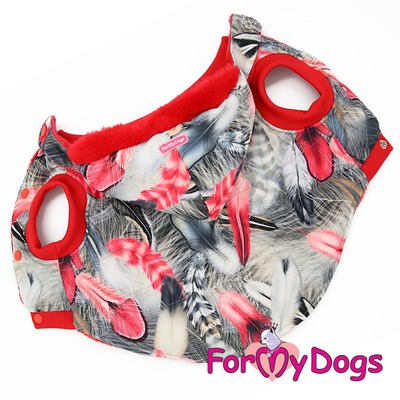 ForMyDogs Куртка для больших собак Перышки со съемным капюшоном (фото)