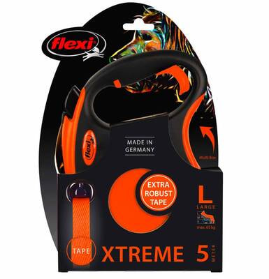 Поводок-рулетка flexi Xtreme L (до 65 кг) 5 м лента