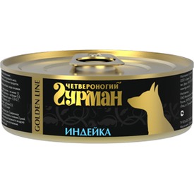 Четвероногий Гурман Golden Консервы для собак Индейка натуральная в желе (фото)