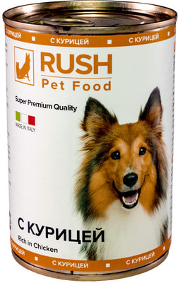 Rush Pet Food Консервы для собак с курицей (фото)