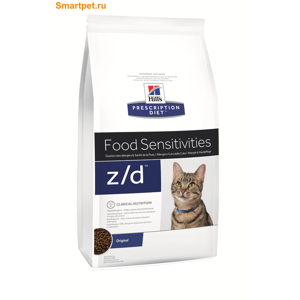 Hills Feline z/d Low Allergen - Диета сухой корм для кошек Z/D. Лечение ...