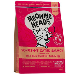 Сухой корм Barking Heads для взрослых кошек с Лососем, курицей и рисом "Фиш-гурман"