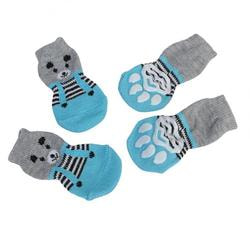 4 My Pets Носки для собак Мишка серо-голубые
