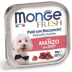 Консервы Monge Dog Fresh паштет для собак говядина