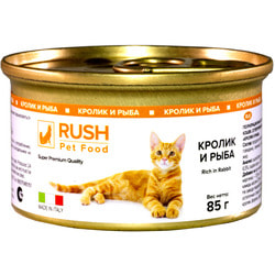 Rush Pet Food Консервы для кошек Кролик и рыба