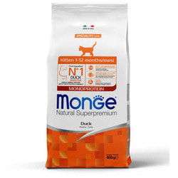 Сухой корм Monge Cat Monoprotein для котят с уткой