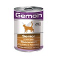Gemon Cat консервы для пожилых кошек кусочки курицы с индейкой
