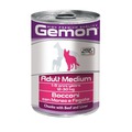 Gemon Dog Medium консервы для собак средних пород кусочки говядины с печенью
