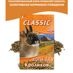 FIORY Корм для кроликов Classic гранулированный