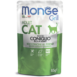 Monge Cat Grill Pouch паучи для взрослых кошек итальянский кролик