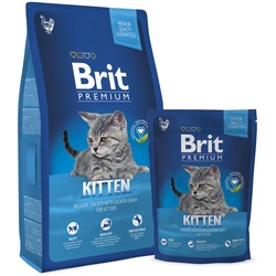 Brit Premium Cat Kitten сухой корм для котят Курица в лососевом соусе