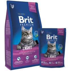 Brit Premium Cat Light сухой корм для кошек склонных к излишнему весу Курица и печень