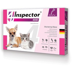 Inspector Капли Мини для кошек и собак 0,5-2кг от внешних и внутренних паразитов