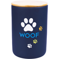 КерамикАрт Бокс керамический для хранения корма для собак Woof, черный