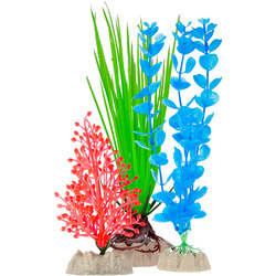 GloFish Набор Растений (S оранжевое, М зеленое, L синее)