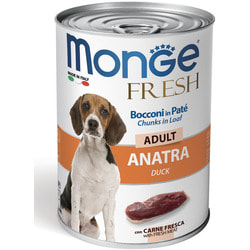 Monge Dog Fresh Chunks in Loaf консервы для собак мясной рулет из утки