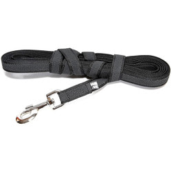 JULIUS-K9 Поводок для собак Color & Gray Super-grip, с ручкой, до 50 кг, черно-серый