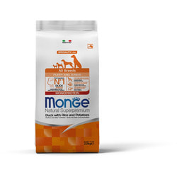 Сухой корм Monge Dog Speciality Line Monoprotein для щенков всех пород утка с рисом и картофелем