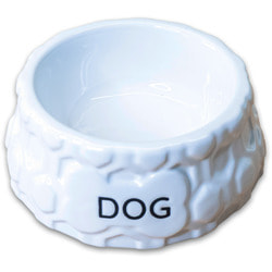КерамикАрт Миска керамическая для собак DOG белая