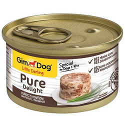 Консервы GimDog Pure Delight для собак из цыпленка с говядиной в желе