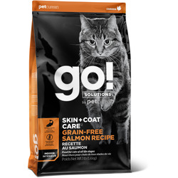 Сухой корм Go! Natural Holistic беззерновой для Котят и Кошек с Лососем (GO! SKIN + COAT Grain Free Salmon Recipe CF 30/14)