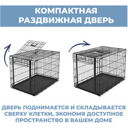MidWest Клетка Ovation Single Door Crate 42" с рельсовой дверью для щенков и больших собак