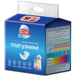 Cliny Подгузники для собак и кошек M 5-10кг