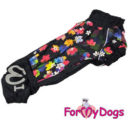 ForMyDogs Êîìáèíåçîí äëÿ òàêñ Ëèñòüÿ ÷åðíûé íà ôëèñå, äåâî÷êà