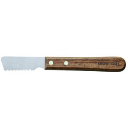 Show Tech Тримминговочный нож 3240 с деревянной ручкой для жесткой шерсти
