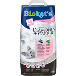 Наполнитель Biokats Diamond Care Fresh комкующийся с активированным углем и ароматизатором