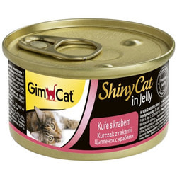 Консервы GimCat ShinyCat для кошек Цыпленок с Крабом в желе