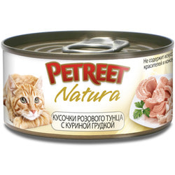 Petreet Консервы для кошек Куриная грудка с тунцом