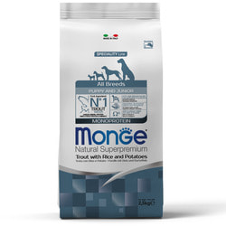 Monge Dog Speciality Line Monoprotein для щенков всех пород форель с рисом и картофелем