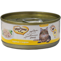 Консервы Мнямс Влажный корм для кошек Курица с сыром в нежном желе